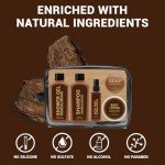 Gift Sets for Men Bath and Body Mens Gifts 6pcs Sandalwood Travel Size sets with Shampoo, Shower Gel, Soap, Body Lotion, Birthday Gifts for Men, Self Care Fathers Day Gifts