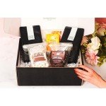 Father's Day Coffee Gift Box - 003 Medium Roast, Blueberry Cobbler Ground Coffee, Yogurt-Covered Pretzels, Universal K-Cup Adapter, Honey Sticks, and Chocolate-Covered Coffee Beans