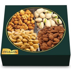 Nuts gift Basket of Cravings Gourmet Collection, Healthy Kosher Snacks, Premium Mixed Nuts Box Bouquet Platter Perfect for Holiday Gifts.