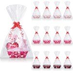Valentine's Gift Basket Kit with Cellophane and Ribbons