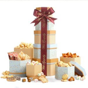 Broadway Basketeers Condolences Gourmet Gift Basket, Kosher Sympathy Food Gift Baskets for Delivery, Perfect Care Package Box or Assorted Snack Gifts for Bereavement, Loss, Funeral, or Shiva