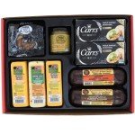 Wisconsin Cheese Company - Grand Cheese & Sausage Gift Box - 100% Wisconsin Cheddar & Pepper Jack Cheese, Sausage, Crackers, Pretzel & Mustard | Perfect for Parties, Charcuterie Boards and Birthday Gifts | Great Birthday Gift