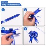 Worown 6 Pack Blue Cardboard Basket for Gifts Empty, Kraft Basket Kit with bags and Pull Bows for Packing Gift on Easter, Christmas, Birthday, Wedding