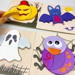 Anditoy 4 Pack Halloween Wooden Puzzles for Kids Toddlers Halloween Toys Party Favors Treat Bags Gifts