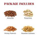 Nuts gift Basket of Cravings Gourmet Nuts Collection, Premium Mixed Nut Gift Box, 4 Sectional.