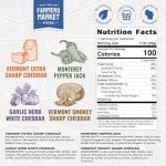 Farmers' Market Cheese Block Assortment 6oz & 7oz 6-Pack, Shelf Stable, Pasteurized, Locally Sourced Wisconsin Cheese (Assortment, 6 Count)