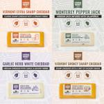 Farmers' Market Cheese Block Assortment 6oz & 7oz 6-Pack, Shelf Stable, Pasteurized, Locally Sourced Wisconsin Cheese (Assortment, 6 Count)