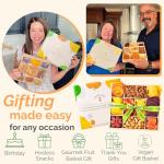 Dried Fruit Gift Baskets for Women – 10 Gourmet Tropical Assortment Box | Soft Dry Fruit Basket Gift – Fresh Fruits and Nuts Food Gifts - Birthday Gifts for Women - Includes Reusable Wood Tray