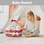 CHICVITA Small Storage Basket for Gifts , Gift Baskets Empty, Baby Basket for Toys, Towels, Decorative Woven Rope Baskets for Living Room, Red, 13"x 10"x 5"