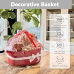 CHICVITA Small Storage Basket for Gifts , Gift Baskets Empty, Baby Basket for Toys, Towels, Decorative Woven Rope Baskets for Living Room, Red, 13"x 10"x 5"
