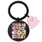 Aisity Halloween Gifts Boo Basket Ghost Keychain Gifts for Her Women Teen Girls Perfect Halloween Boo Basket Ideas Gift for Teen Girl Cool Stuff Funny Gift for Him Her Halloweens Baskets Stuffers