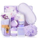 Relaxing Spa Kit Gift Basket Set - Birthday Gifts for Women - Gift for Wife, Mom, Sister, Girlfriend, Friends (Purple)