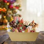 Baskets For Gifts Empty, 5 PCS Sturdy Diy Bulk Gift Basket Kraft Market Tray Cardboard Basket With Handles, Gift Baskets Kit Supplies Wrap To Fill For Birthday Christmas Valentines Thanksgiving