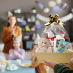 Baskets For Gifts Empty, 5 PCS Sturdy Diy Bulk Gift Basket Kraft Market Tray Cardboard Basket With Handles, Gift Baskets Kit Supplies Wrap To Fill For Birthday Christmas Valentines Thanksgiving