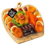 Oh! Nuts Dried Fruit Gift Basket – Premium, Healthy Assortment of Dried Fruits, Grown and Traditionally Crafted in the USA – Deluxe Fruit Tray (Sunset Orange)
