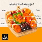 Oh! Nuts Dried Fruit Gift Basket – Premium, Healthy Assortment of Dried Fruits, Grown and Traditionally Crafted in the USA – Deluxe Fruit Tray (Sunset Orange)