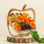 Oh! Nuts Dried Fruit Gift Basket – Premium, Healthy Assortment of Dried Fruits, Grown and Traditionally Crafted in the USA – Deluxe Fruit Tray (Sunset Orange)