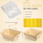 AFOROEOA 10PACK Baskets For Gifts Empty, 10x12”Thick Kraft Gift Basket with 10 Bows 10 Bags Empty Gift Baskets for Christmas, Valentine’s Day, Easter, Birthdays, Snacks, Farmers Market