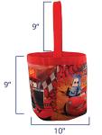 Disney Cars 3 Boys Collapsible Nylon Halloween Bucket Toy Storage Tote Bag (One Size, Red/Multi)