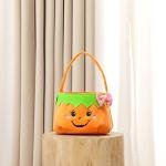 THOVSMOON Halloween Trick or Treat Bags Candy Basket Tote, Gift Bucket for Halloween Party Favor Supplies (Pumpkin)