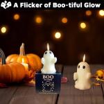 UURM Boo Basket Gift for Women, 7 Spooky Gift Set Including Glass Cup, Halloween Ghost Gifts for Friends Teen Girls
