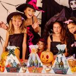 Yeaqee 36 Pcs 12 Pack Halloween Basket for Gifts with Bows Ribbons Bulk Treat Basket Orange Black Gift Baskets for Halloween Treat Party Favors