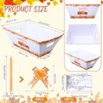 Yeaqee 12 set 10" x 8" x 4.5" Thanksgiving Gift Baskets Bulk 12 Empty Baskets with 15 Pull Bows 15 Bags Pumpkin Fall Leave Basket Autumn Harvest Themed Gift Box for Fall Autumn Party Favors