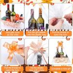 Yeaqee 12 set 10" x 8" x 4.5" Thanksgiving Gift Baskets Bulk 12 Empty Baskets with 15 Pull Bows 15 Bags Pumpkin Fall Leave Basket Autumn Harvest Themed Gift Box for Fall Autumn Party Favors