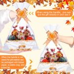 Yeaqee 12 set 10" x 8" x 4.5" Thanksgiving Gift Baskets Bulk 12 Empty Baskets with 15 Pull Bows 15 Bags Pumpkin Fall Leave Basket Autumn Harvest Themed Gift Box for Fall Autumn Party Favors