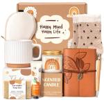 Gift Baskets for Women, 9pcs Unique Happy Birthday Gifts for Women, Thank You Basket Christmas Ideas Box w/ Coffee Mug Her Mom Friend Teacher Coworker, Best Employee Appreciation Gifts