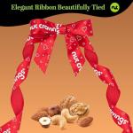 NUT CRAVINGS - Mixed Nuts Gift Basket in Reusable Wooden Tray + Heart Ribbon (12 Assortments) Food Arrangement, Healthy Snack Care Package, Food Assortments