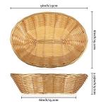 Jetec 12 Pcs Baskets for Gifts Empty, 9 x 6 x 2.24 Inches Woven Basket with 60 Colorful Pull Bows and 30 Clear Bags, Gift Fruit Storage for Thanksgiving, Christmas and Any Occasion(Beige)