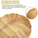 Jetec 12 Pcs Baskets for Gifts Empty, 9 x 6 x 2.24 Inches Woven Basket with 60 Colorful Pull Bows and 30 Clear Bags, Gift Fruit Storage for Thanksgiving, Christmas and Any Occasion(Beige)