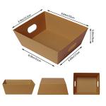 Basket For Gifts Empty, 5 PCS Sturdy Diy Bulk Gift Basket Kraft Market Tray Cardboard Baskets With Handles, Gift Baskets Kit Supplies Wrap To Fill For Holiday Birthday Christmas Valentines Thanksgiving