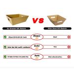 Basket For Gifts Empty, 5 PCS Sturdy Diy Bulk Gift Basket Kraft Market Tray Cardboard Baskets With Handles, Gift Baskets Kit Supplies Wrap To Fill For Holiday Birthday Christmas Valentines Thanksgiving