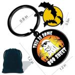 Crizaor Boo Basket Stuffers For Her Him Keychain Halloween Gifts For Women Kids Spooky Baskets Stuffers Hallo ween Boo Gift Halloween Gifts For Men Keyring