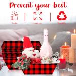 Potchen 12 PCS Baskets for Gifts Baskets Bulk Empty with Handle Small Gift Bags for Baby Shower Graduation Party Thanksgiving Christmas(Plaid)
