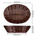 Jetec 12 Pcs Baskets for Gifts Empty, 9 x 6 x 2.24 Inches Woven Basket with 60 Colorful Pull Bows and 30 Clear Bags, Gift Fruit Storage for Thanksgiving, Christmas and Any Occasion(Dark Brown)