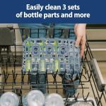 Dr. Brown's Dishwasher Basket for Small Baby Bottle Parts, Pacifiers, and Accessories, Clean, Store and Organize Newborn Essentials, BPA free