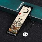 Halloween Gifts for Women Adults - Horror Bookmark Gifts Skeleton Bookmarks Dark Romance Bookmarks Funny Tarot Card Bookmark for Book Lovers - Halloween Boo Basket Items Spooky Gift Basket Stuffers