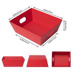 funsky Basket For Gifts Empty, 5 Pack Sturdy Empty Gift Basket Kit With Handles, Red Cardboard Empty Gifts Baskets To Fill Bulk For Holiday, Birthday, Christmas, Valentines Day And Any Occasion
