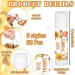 50 Pcs Hello Fall Autumn Lip Balms Favors Bulk Fall Halloween Thanksgiving Lip Balm Party Gifts Basket Stuffers Small Thank You Appreciation Gift for Women Men Staff Coworkers