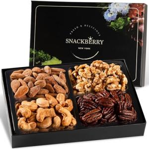 Variety Nuts Gift Basket, Nut Platter, Thanksgiving Gift Basket, Gift Box for Birthday. Anniversary, Get Well Gift, Gift for Him, Her and Family, Snackberry (1 Pack)