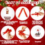 Kolldenn 24 Pcs Christmas Baskets for Gift Empty DIY Bulk 8" x 10" Candy Cane Striped Gift Basket Kit with Handles 8 Basket 8 Bags and 8 Bows to Fill for Xmas Wedding Birthdays Party Wrapping