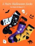 TEHOOK 5 Pairs Halloween Fuzzy Socks for Boo Spooky Basket Stuffers, Soft Cozy Fluffy Warm Novelty Socks for Halloween Gifts