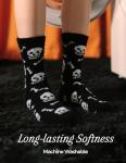 TEHOOK 5 Pairs Halloween Fuzzy Socks for Boo Spooky Basket Stuffers, Soft Cozy Fluffy Warm Novelty Socks for Halloween Gifts