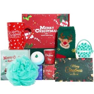 Christmas Gifts for Women Unique Holiday Gift Basket for Her, for Mom, Wife, Girlfriend, Sister, Coworkers, Boss, Teacher, Nurse, Xmas Tumbler Gifts Basket for Women Who Have Everything