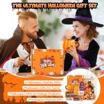 Halloween Gifts for Women - 11Pcs Halloween Gifts Basket, Boo Basket Stuffers for Teens Girls with Cute 14oz Pumpkin Mug & Spa Set, Festival Themed Gifts for Her, Mom, Sister, Friend