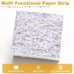 Crinkle Cut Paper Shred Filler,1 LB White Shredded Paper for Gift Boxes Bags Basket Filler Decoration,Grass Cushion Paper Streamer Stuffing for Christmas,Thanksgiving,Mother's Day Gift Wrapping