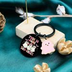 Halloween Keychain Boo Basket Stuffers for Women Men Perfect Halloween Gifts Boo Basket Ideas Baskets for Adults Cute Stuff Cool Ghost Keychain Funny Gifts for Him Her Halloween Basket Stuffers